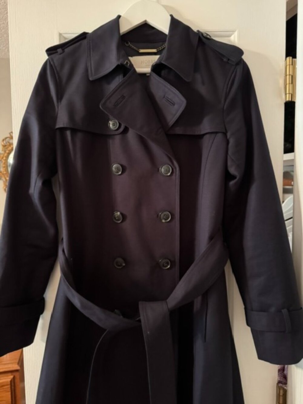 Hobbs London Navy Blue Trench Coat